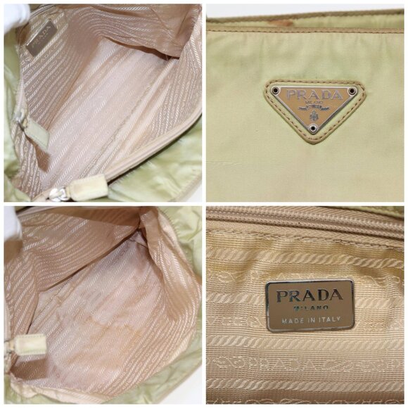 PRADA Tote Bag Nylon Silver Pistachio Green - Picture 13 of 14